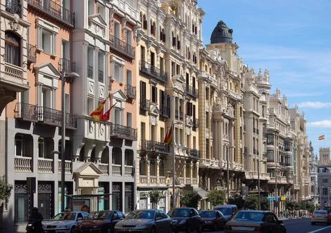 Gran Via - Madrid Stock Photos