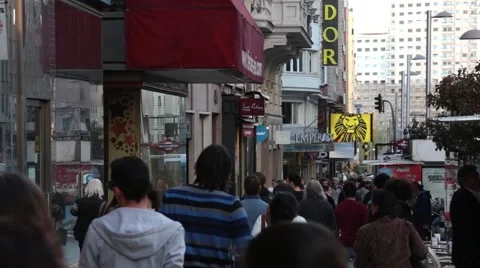 Gran Via in Madrid, Spain Stock Footage 56141525