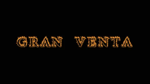 Gran venta fire text effect black background Stock Footage 136499791