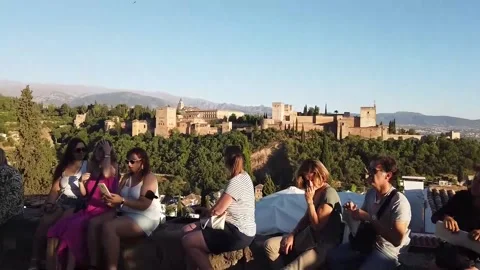 Granada marks 25th anniversary of Clintons' historical visit, Granada, ES - 08 J Stock Footage 204148175