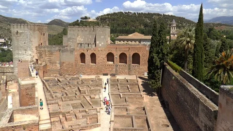 Granada Old Town in Spain Stock Footage 130123595