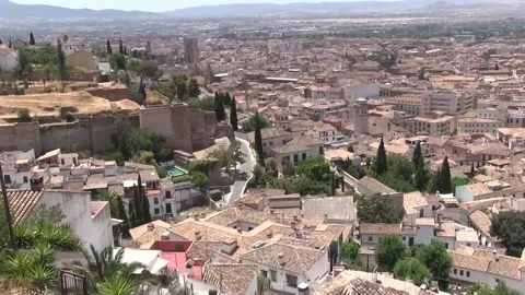 Granada is on orange alert as temperatures approach 40 degrees, Granada, ES - 08 Video stock 339022340