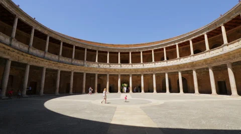 Granada Palace of Charles V Stock-Footage 27396766