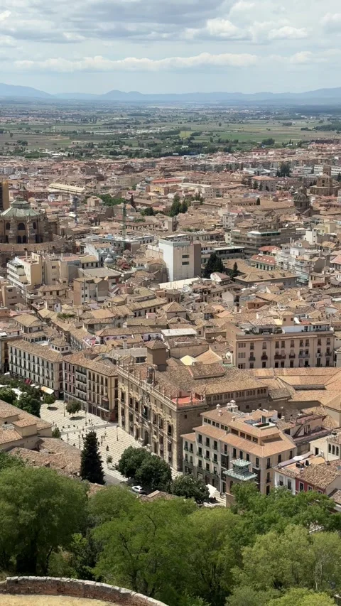 Granada, Spain - 05 12 2025: Historic city center of Granada, Spain Stock Footage 320435341