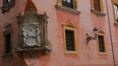 Granada Spain architecture close ups in old city and wonderful arches and Stock-Footage 47341951
