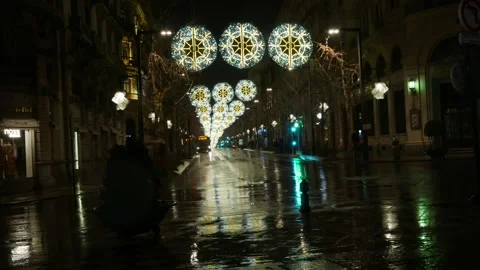 GRANADA, SPAIN. DECEMBER, 27 - 2021: Time lapse video of the central Granada Stock Footage 167772043