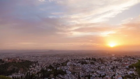 Granada Sunset Stock Footage 98496858
