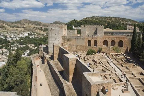 Granada,Spain,the Alhambra Stock Photos