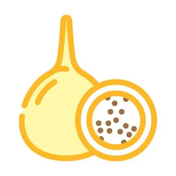 Granadilla fruit color icon vector illustration Stock Illustration