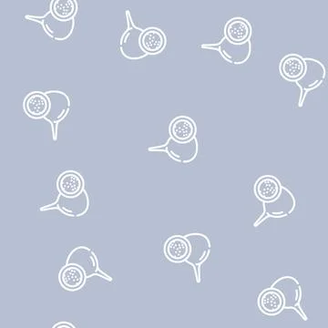Granadilla fruit line vector seamless pattern Stock Illustration
