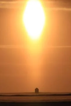 Granaries at Sunset Stock Photos