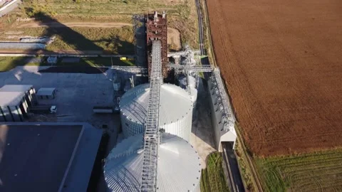 Granaries top view Stock Footage 162426967