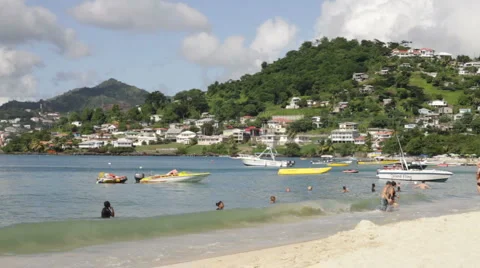 Grand Anse Beach, Grenada Stock Footage 999289