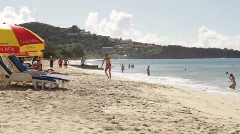 Grand Anse Beach, Grenada Stock Footage 999295