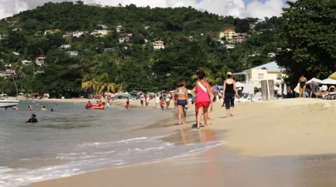 Grand Anse Beach, Grenada Stock Footage 999312