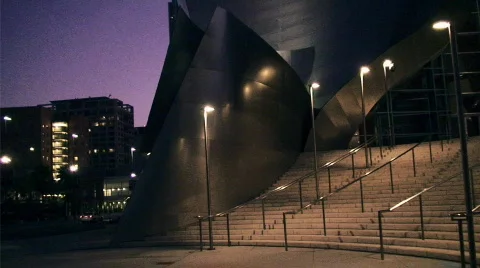 Grand Architectural Staircase Stock Footage 529948