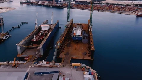 Grand Bahama Shipyard Dry Dock and Industrial Property Aerial, Freeport Видео 99019705