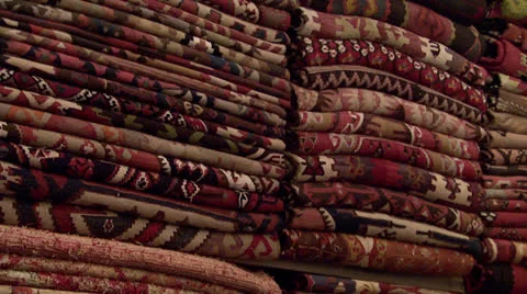 Grand Bazaar - Carpet Shop#2 Stock Footage 23328649