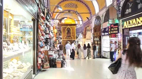 Grand bazaar interior Видео 8848142