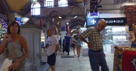 Grand Bazaar in Istanbul Stock Footage 64273887