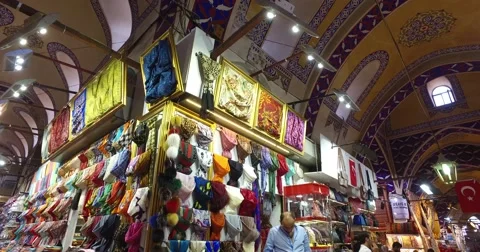 Grand Bazaar in Istanbul Stock Footage 64273888
