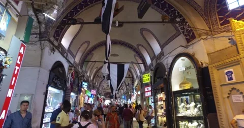 Grand Bazaar in Istanbul Stock Footage 64273951