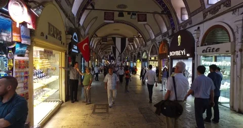 Grand Bazaar in Istanbul Stock Footage 64274011