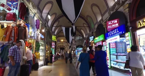 Grand Bazaar in Istanbul Stock Footage 64274281