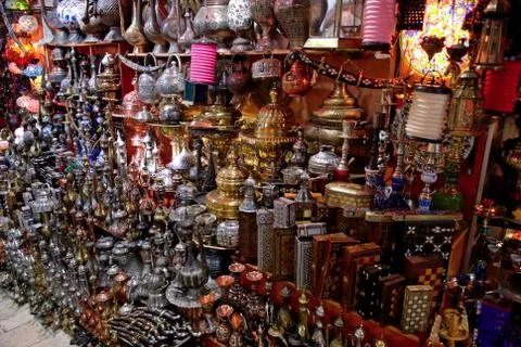 Grand Bazaar showcase Stock Photos