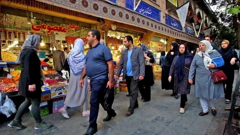 The Grand Bazaar in Tehran Stock Footage 82213716