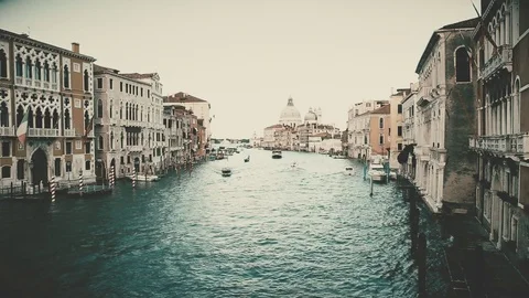Grand Canal in Venice, Italy Stock Footage 73889853