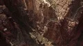 Grand Canyon Aerial Shot of Gorge and Rock Formation in Navojo Nation 4k or 4k+ Resolution