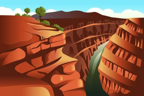 Grand Canyon background Illustrazione stock