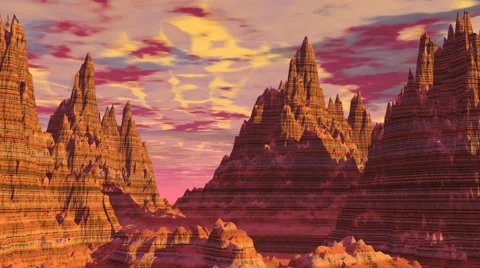 Grand Canyon with clouds Stock Footage 46417447