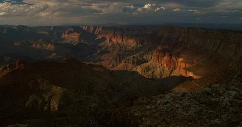 Grand Canyon explodes with color, creating a beautiful and hypnotic experience. Stock Photos