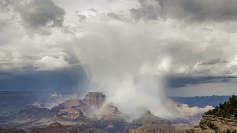 Grand Canyon Storm Stock Footage 342573886
