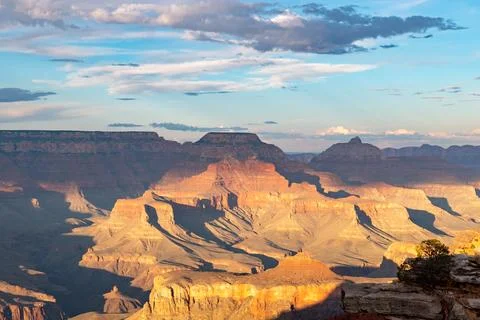 Grand Canyon Valley View with Dramatic Shadows Stock Photos