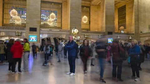 Grand Central Clock Timelapse Stock Footage 254796205