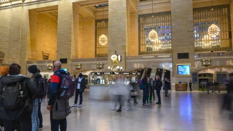 Grand Central Clock Timelapse Stock Footage 254804149