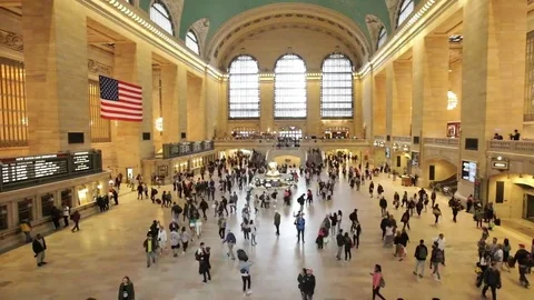 Grand Central Panning Time Lapse Stock Footage 79932119