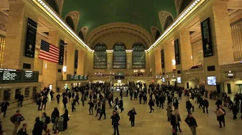 Grand Central Rush Hour Normal Motion Stock Footage 20614967