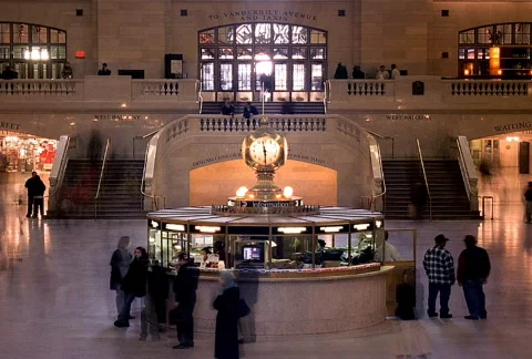 Grand Central Station Clock New York NTSC 스톡 동영상 516632