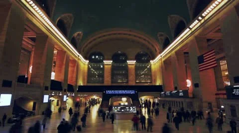 Grand Central Station Echo Blurs Video stock 10356468