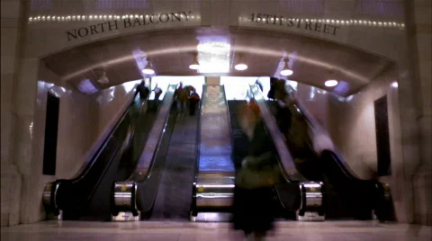 Grand Central Station Escalators New York HD Vidéo 513516