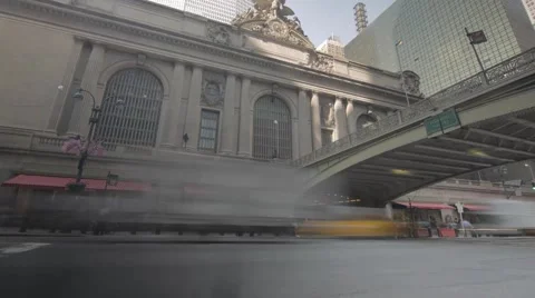 Grand Central Station Ext - Flat (No Color Correction) TL Stock Footage 41061295
