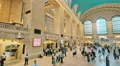 Grand Central Station interior NYC travel people walk day New York City panning 4k or 4k+ Resolution