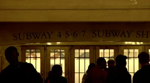 Grand Central Station Interior Passageway to Subways and shuttle 42nd. street Stock Footage 22157408