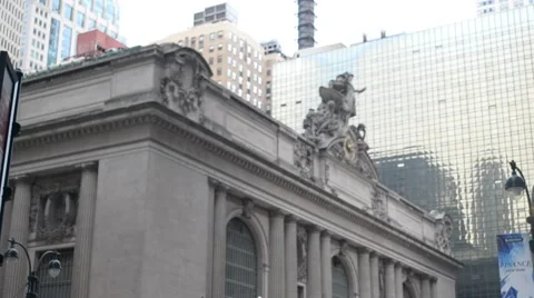 Grand Central Station Pan Down Slow Stock Footage 63083679