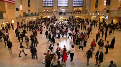 Grand Central Station Time Lapse, New York Stock Footage 24419165
