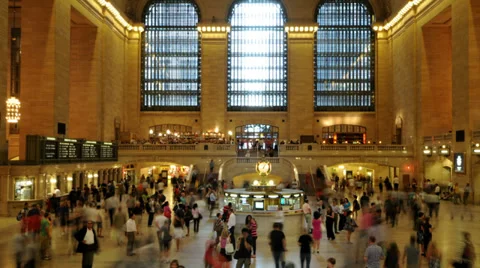 Grand Central Station - Time Lapse -  4K Stock Footage 30392605